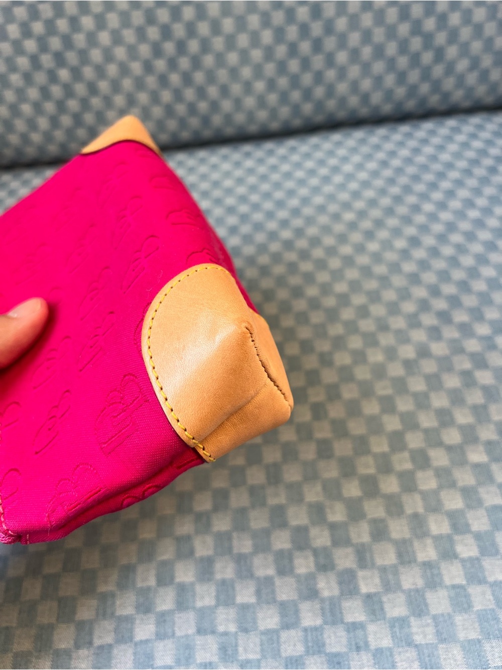 Dooney & Bourke Pink Logo Canvas Zip Pouch - Picture 10 of 11